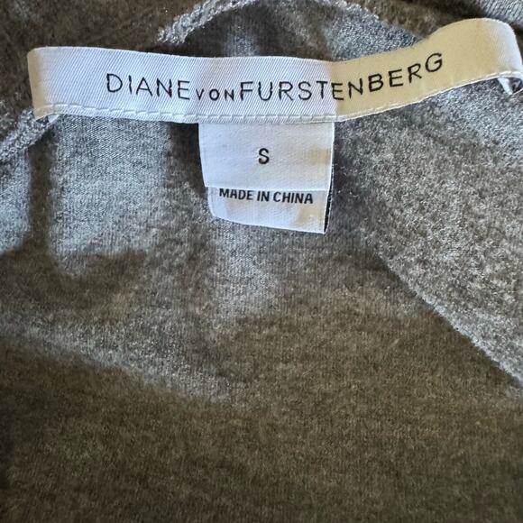 Diane Von Furstenberg DVF “Bentley” Grey Ruched Bodycon Dress | Size S - Picture 8 of 9